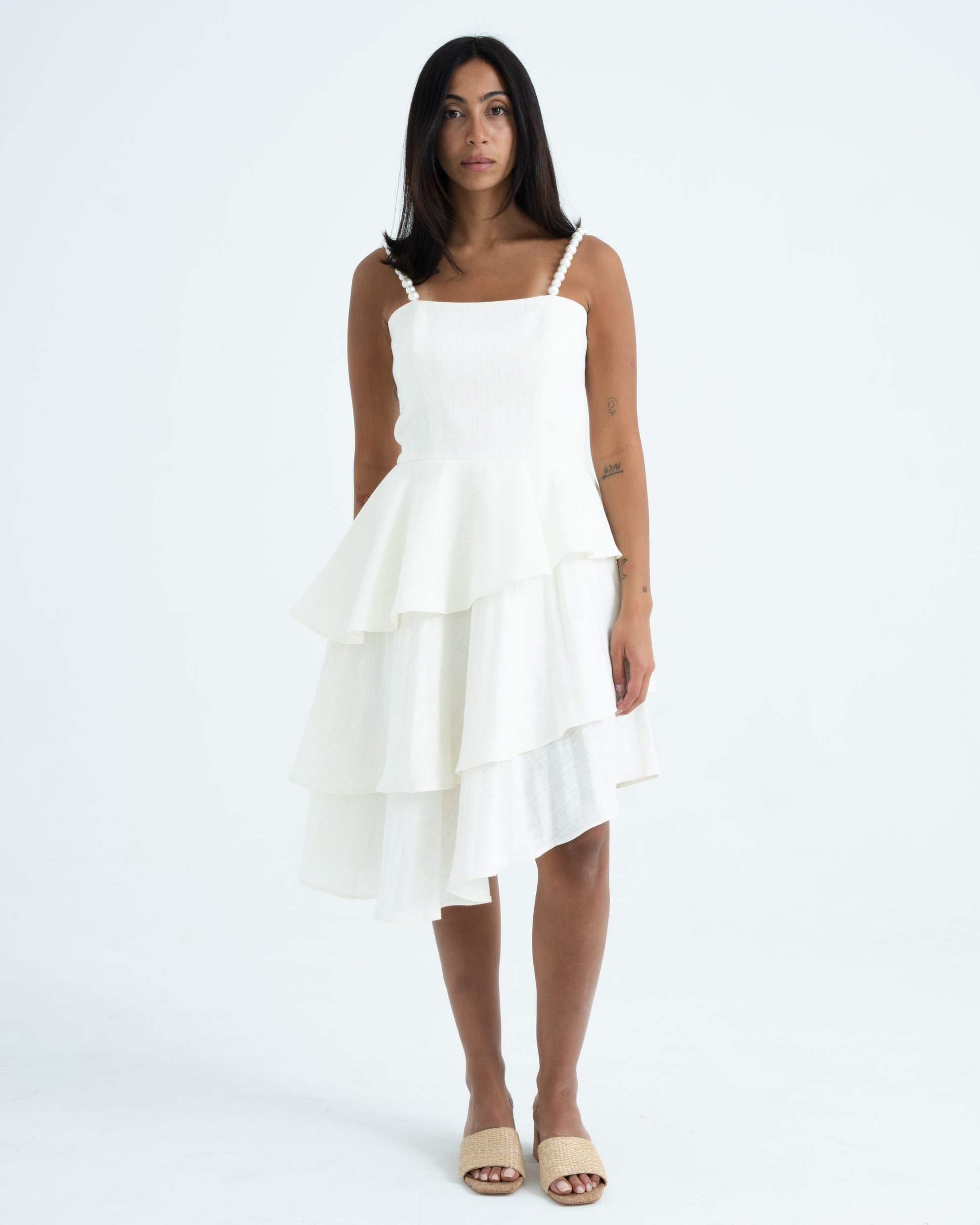 Asymmetrical Ruffled Dress