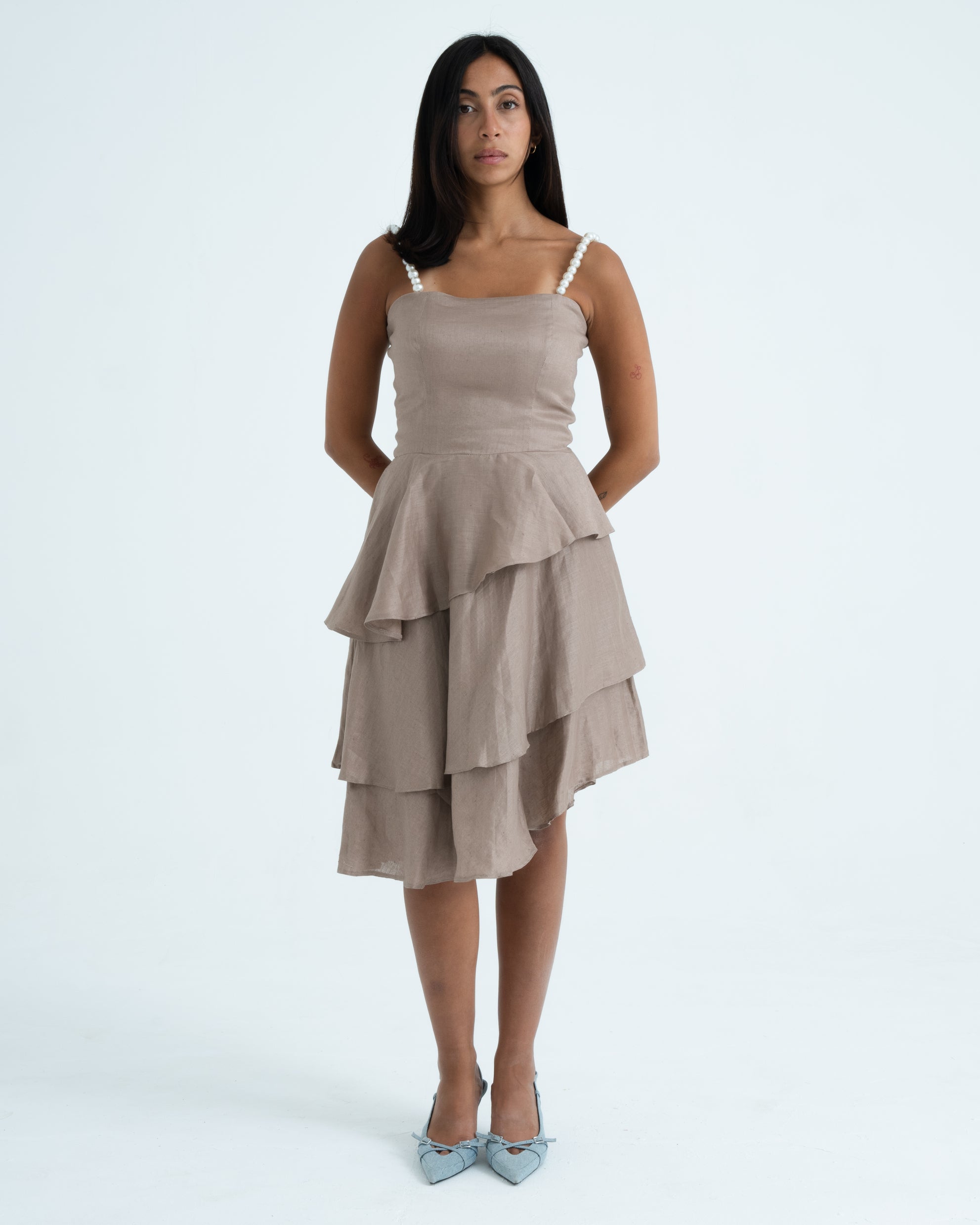 Asymmetrical Ruffled Dress