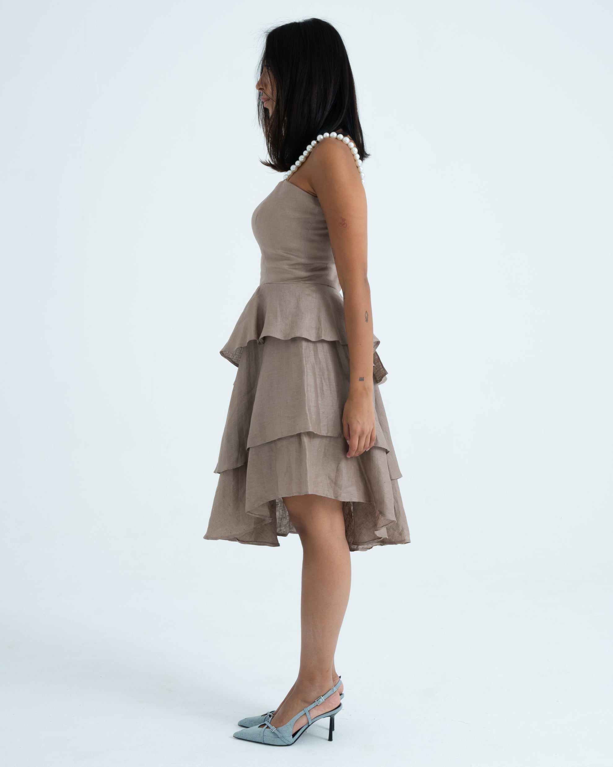 Asymmetrical Ruffled Dress