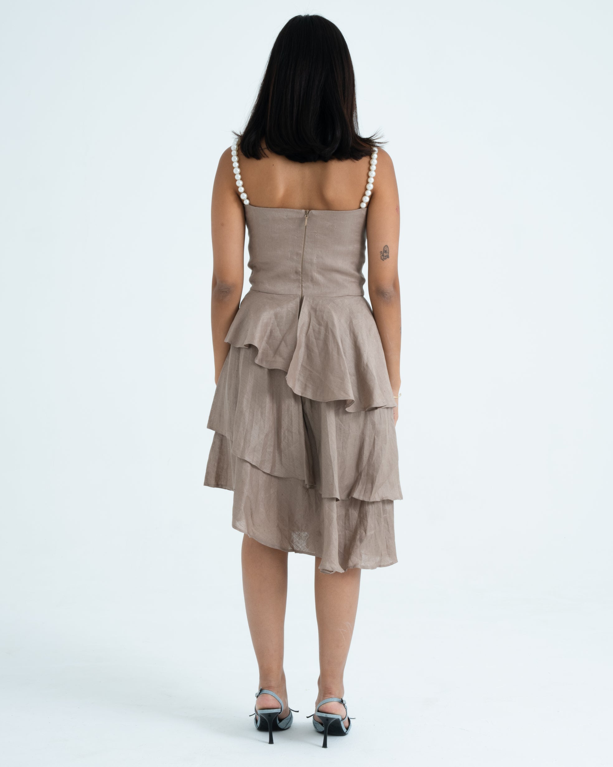 Asymmetrical Ruffled Dress