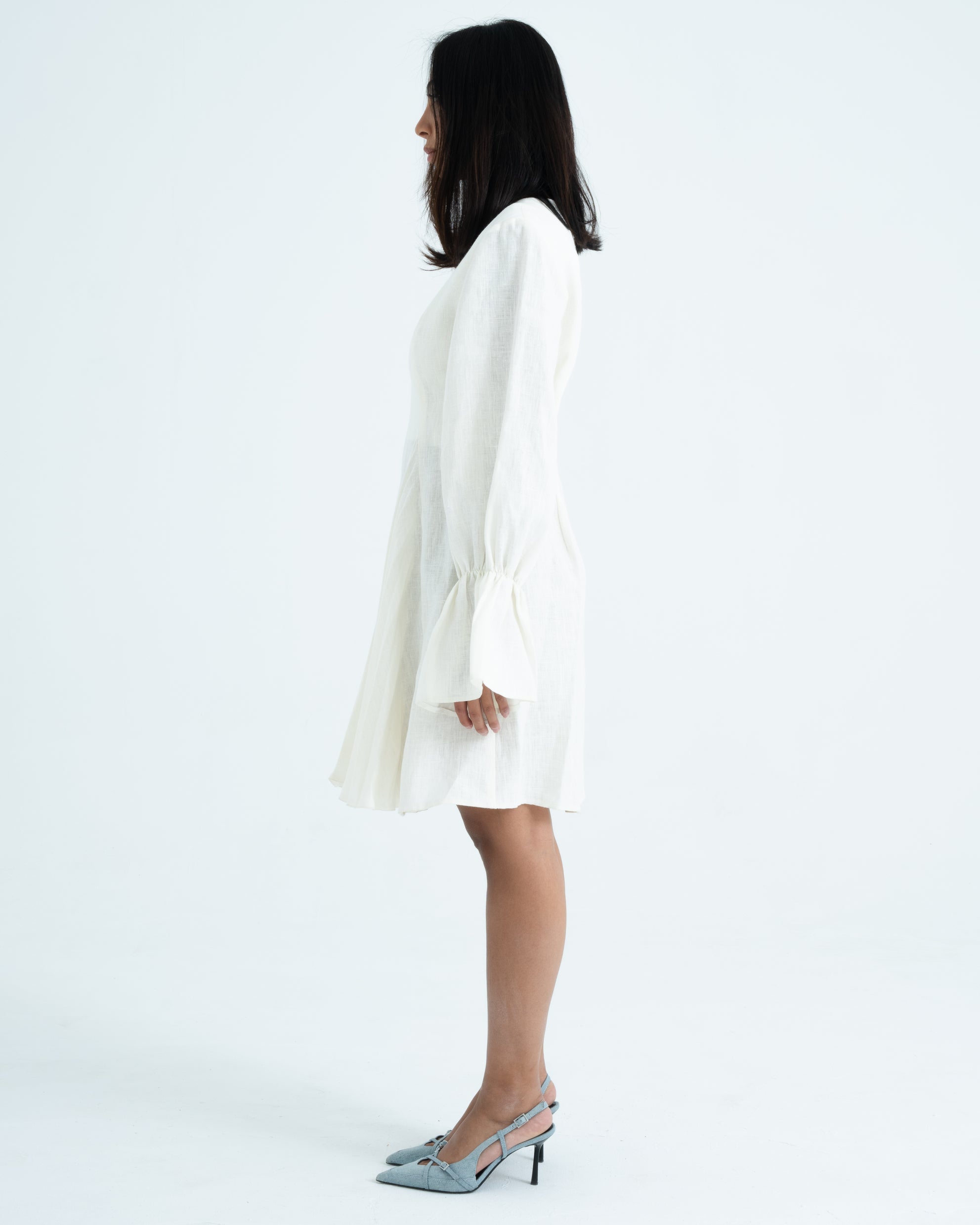 Pleated Godet Dress