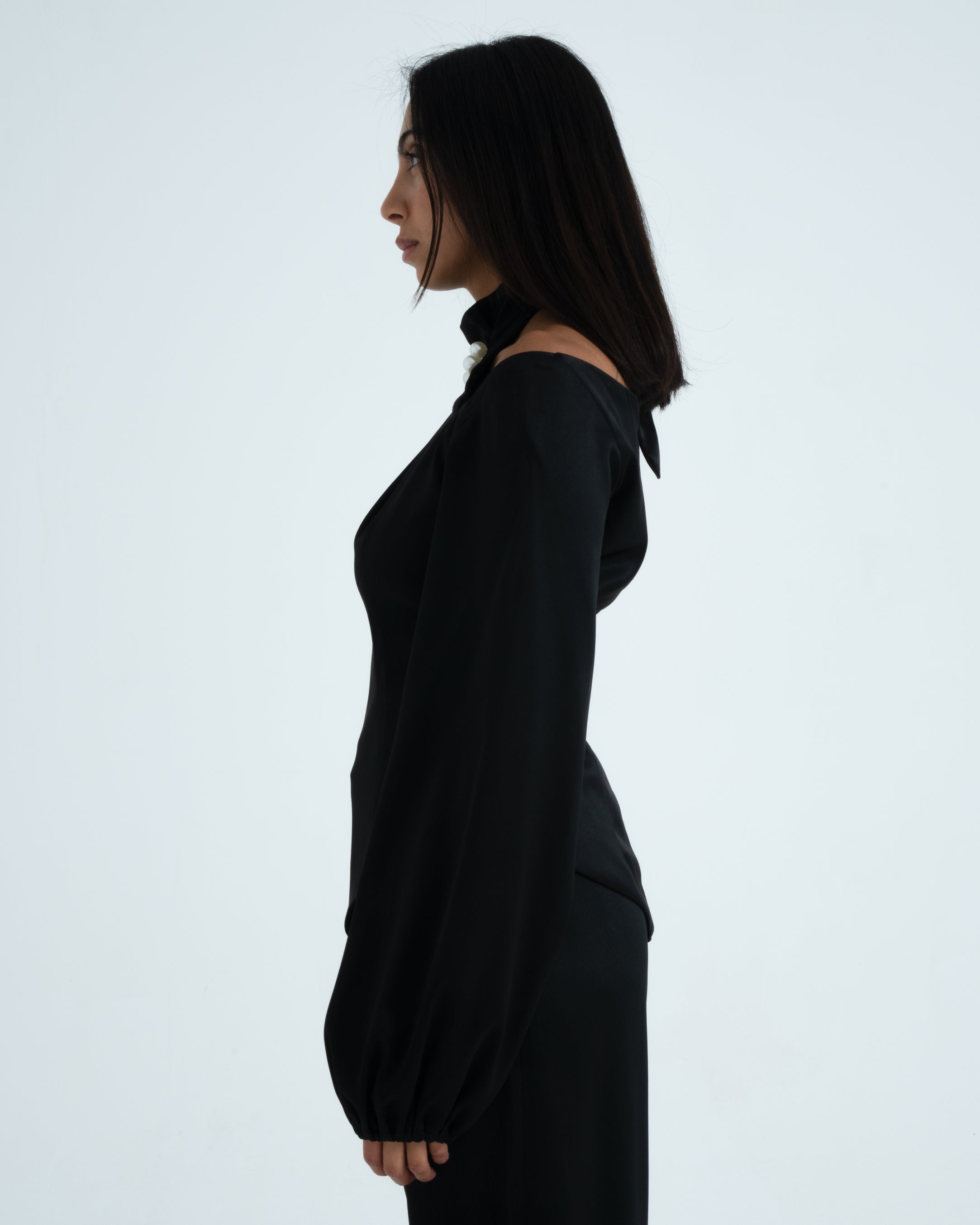 Satin pearl adorned Blouse